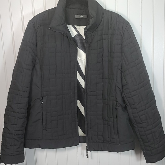 Luii Jackets & Blazers - Luii Quilted Coat Medium With Blk/Wht Lining